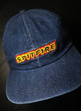 【现货】市井店 Spitfire 美版潮牌嘻哈街舞滑板Flames单宁棒球帽