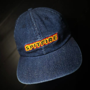 美版 Spitfire 市井店 潮牌嘻哈街舞滑板Flames单宁棒球帽 现货