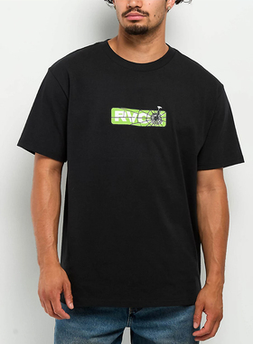 【代购】市井店 RVCA 美版潮牌嘻哈街舞滑板Nail Biter印花T恤