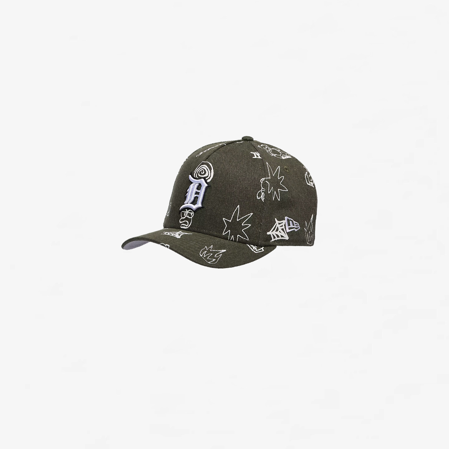 【代购】市井店 MLB x NE 美版潮牌嘻哈老虎队Print 9FORTY棒球帽
