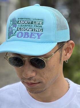 【现货】市井店 Obey 美版潮牌嘻哈街舞滑板About Life网帽棒球帽