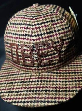 【现货】市井店 Obey 美版潮牌嘻哈街舞滑板Hank复古千鸟格棒球帽