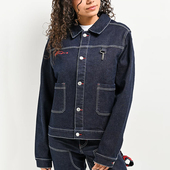 代购 市井店 FUBU 美版 潮牌嘻哈街舞滑板Classic单宁夹克