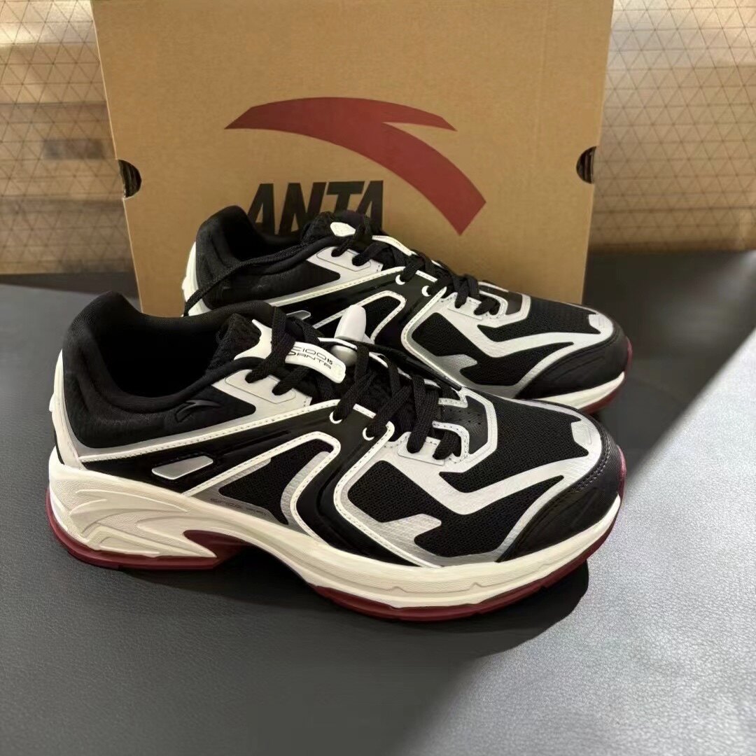 安踏千禧冰河男女休闲鞋2023春秋网面厚底运动老爹鞋122338881