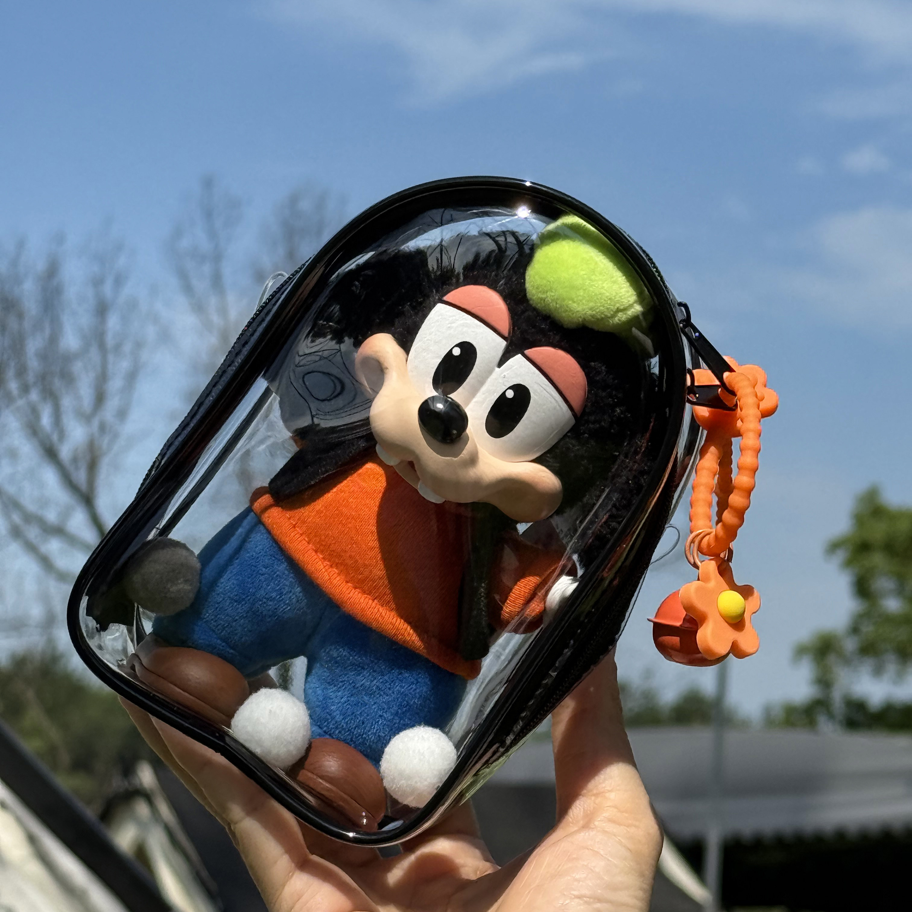 DIMOO迪士尼娃包高飞搪胶公仔挂件透明罩Micky家族萌在一起保护壳