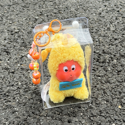 拉布布坐坐派对透明防尘收纳包星星人棉花娃遛娃包毛绒挂件保护套