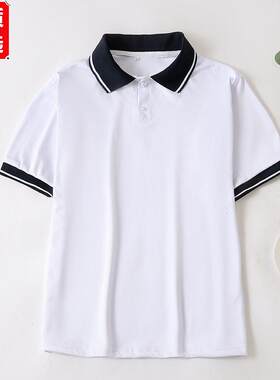 夏季校服短袖翻领运动T恤