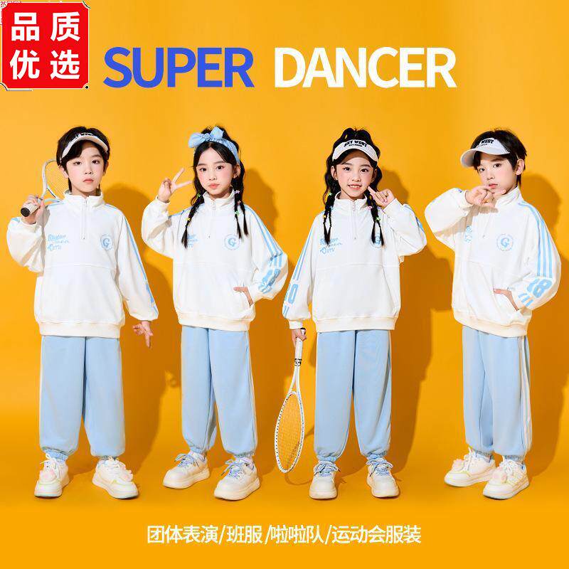 儿童啦啦队演出服小学生图片