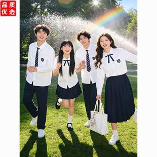 毕业季班服学院风夏季短袖衬衫初高中学生运动会合唱演出校服套装