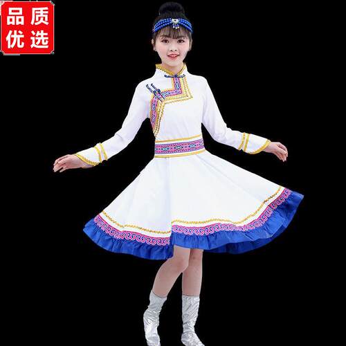 新款儿童蒙古舞蹈服女短