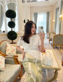 线条双褶设计半身裙夏装 PEIPEI佩佩孕妇装 超美 高端孕后期连衣裙