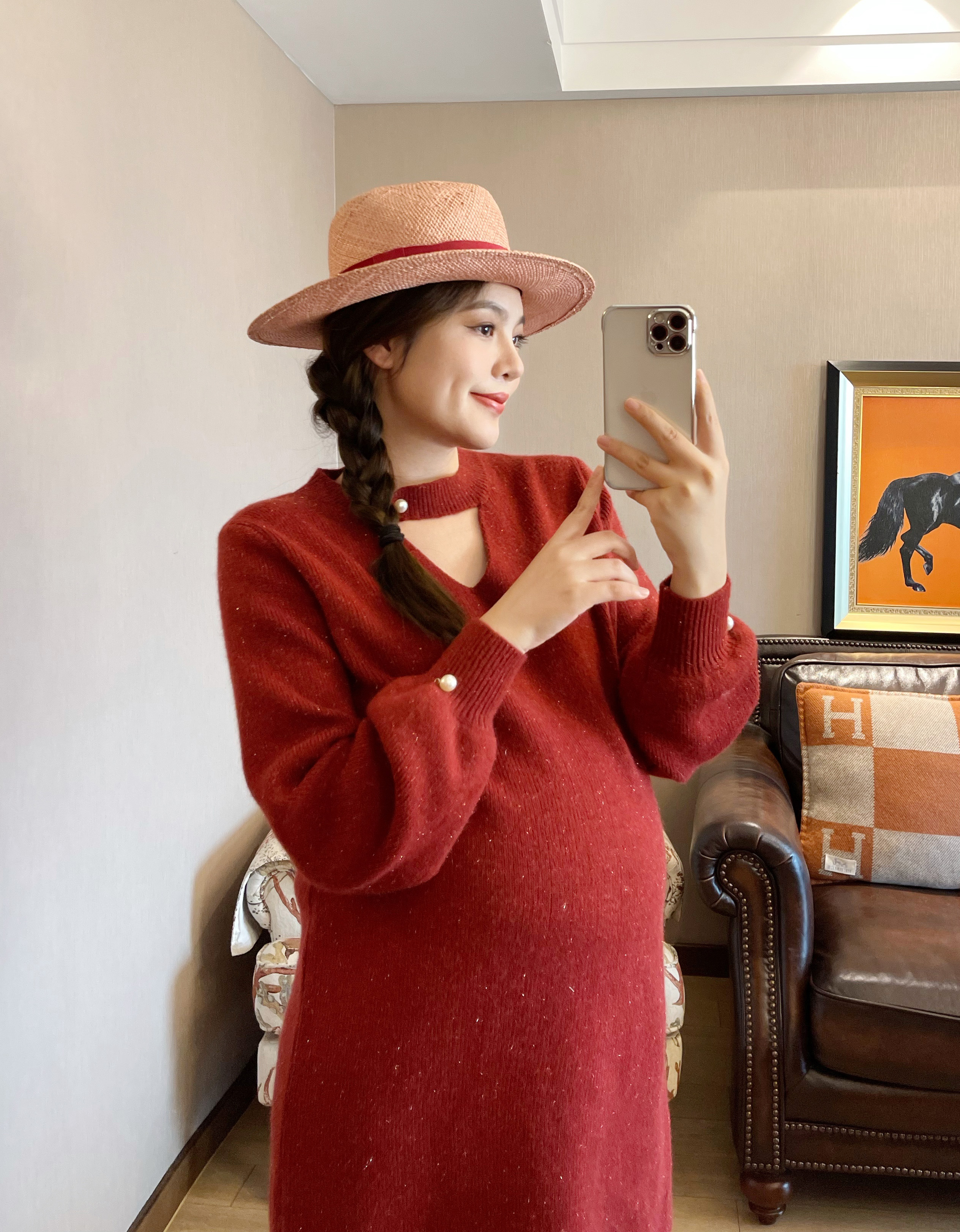 peipei孕妇装连衣裙毛衣