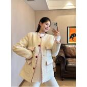 2024新款 外套短款 小香风外套秋冬季 法式 上衣 厚款 PEIPEI佩佩孕妇装