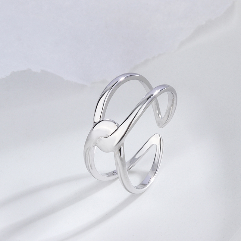 S925纯银开口戒指女时尚个性复古
