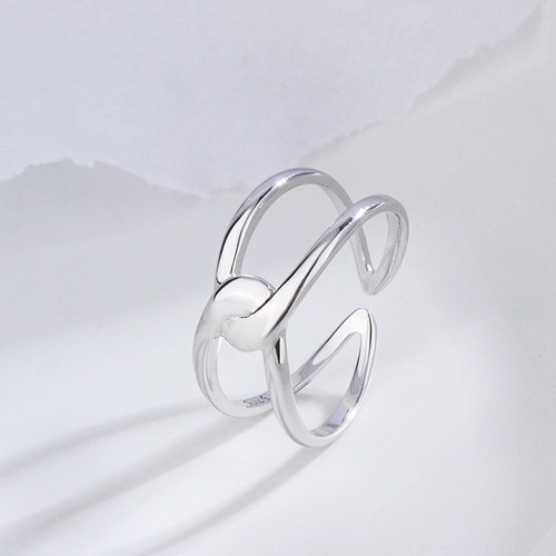 S925纯银开口戒指女时尚个性复古