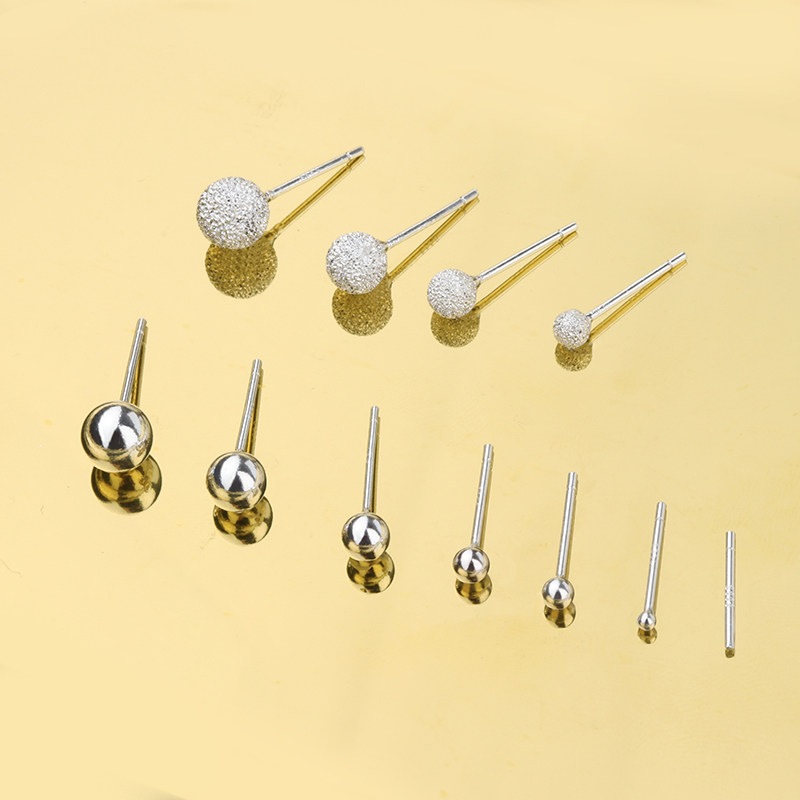 S999纯银耳钉球面磨沙光珠圆头耳钉防过敏养耳洞耳针瀑款流行耳饰,饰品/流行首饰/时尚饰品新,银饰耳饰,淘宝优惠券,粉丝福利购,淘宝优惠卷