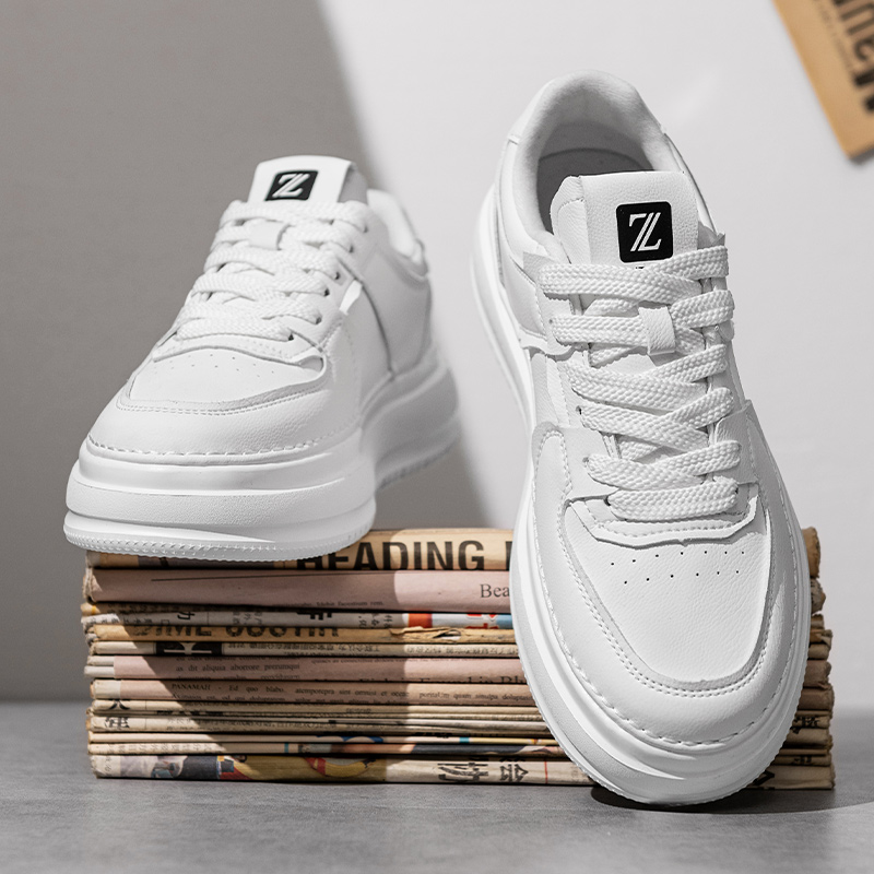 厚底小白鞋男冬季百搭男士板鞋