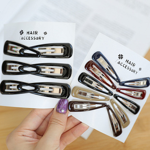 簡約百搭黑色發夾女劉海夾頂夾BB夾邊夾子 韓國成人兒童頭飾發飾