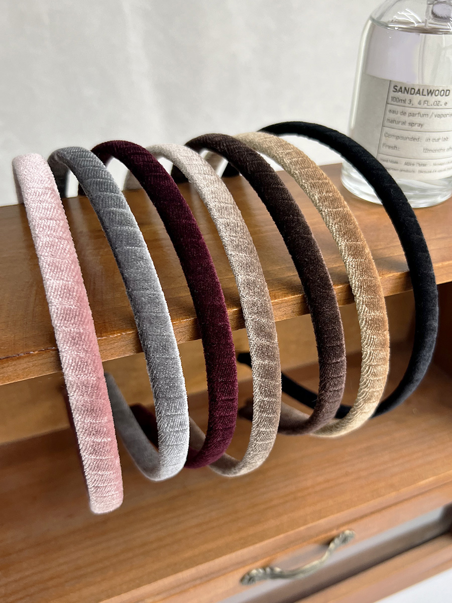 法式丝绒细款压发束发头箍