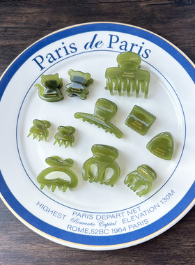 韩国France清爽果绿色发夹小号刘海鸭嘴侧边夹马尾夹发圈鲨鱼抓夹