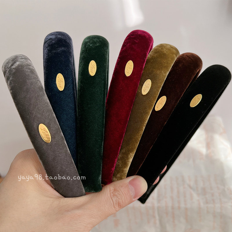 法式简约金属标牌发箍博主款头箍