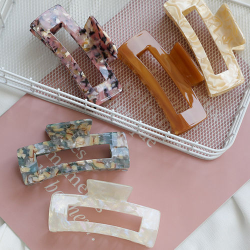 韩国方形大号法式慵懒风抓夹