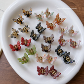 韩国FRANCE镶钻小号刘海夹 FEVER同款 小蝴蝶 水钻头发抓夹侧边夹