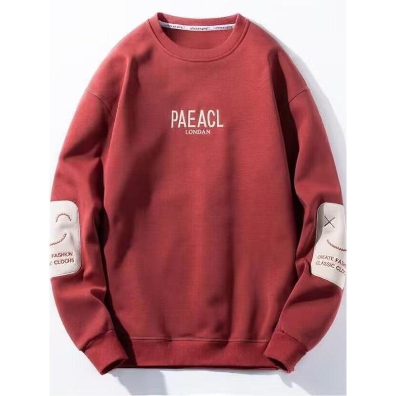 干活穿的卫衣男士秋冬季加绒圆领