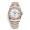 Rose gold white Roman quartz watch