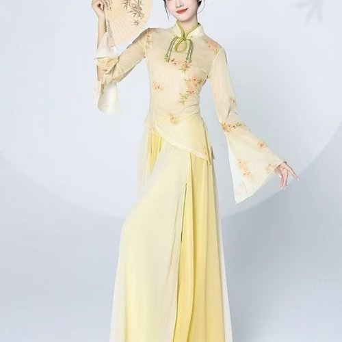 古典舞飘逸纱衣女练功演出服绝美