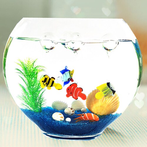 手作玻璃浮球小丑鱼虎鲸工艺品