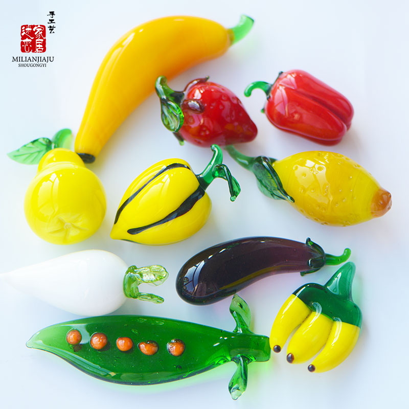 琉璃蔬菜水果摆件装饰品图片
