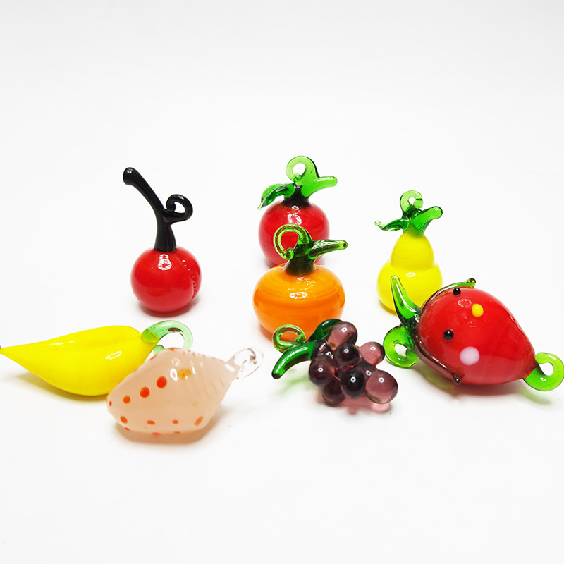 淄博琉璃纯手工手作玻璃工艺品植物水果蔬菜糖果挂件摆件家居装饰