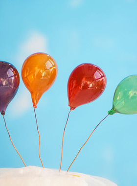 彩色空心气球玻璃泡泡DIY造景