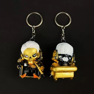 三角洲行动周边3D立体钥匙扣花来红狼鸭卡通书包挂件小众配饰潮流