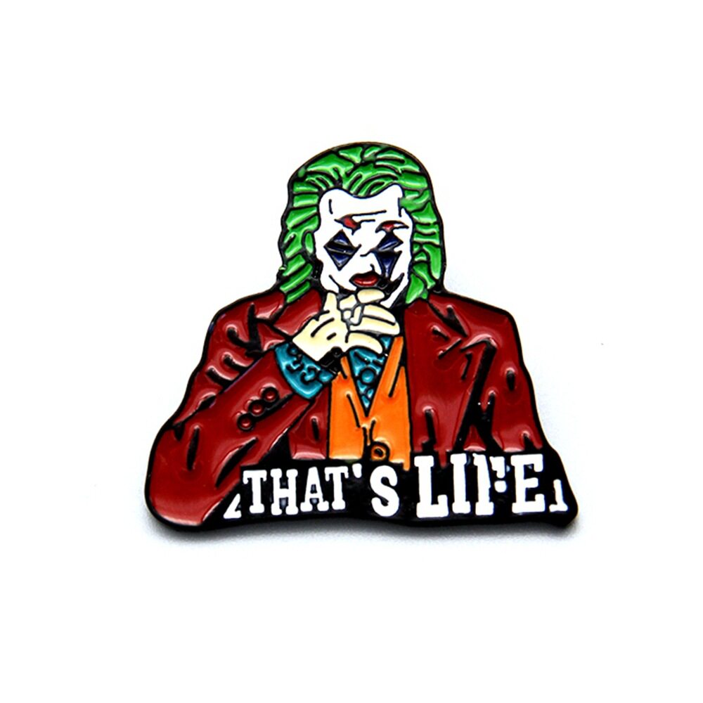 2021新款小丑胸针dc电影周边卡通徽章男款小众书包衣服别针配饰