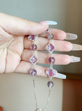 法式文艺系列不对称花朵巴洛克中古镶钻轻奢老钱风高级项链