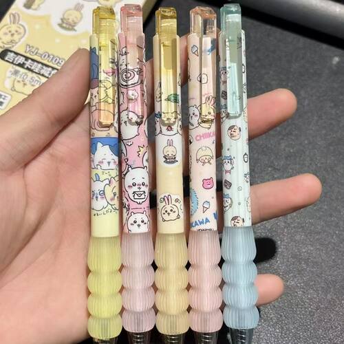 减负吉伊卡哇按动中性笔ins高颜值少女心学生考试st刷题速干黑色