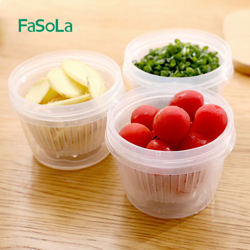 冰箱葱姜蒜沥水篮蔬菜水果保鲜盒