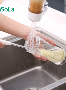 Kitchen Long Handle Brush Bottle Cup Glass Washing Cleaning