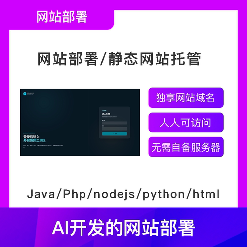 网站部署html托管部署ai开发的网站部署对接后端后台网站域名解析
