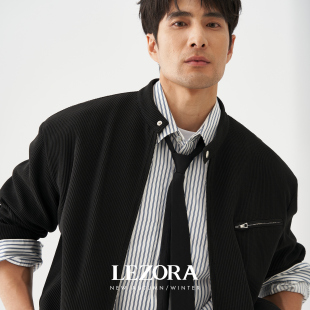 LEZORA日本定织褶皱面料 Jacket 立领底特律夹克外套男春Detroit