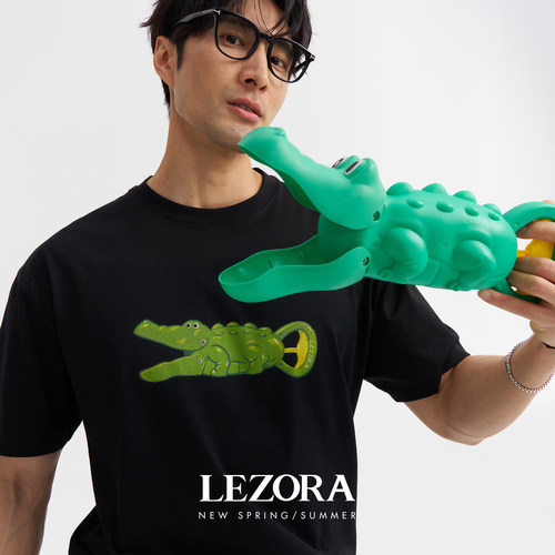 LEZORA速干玩具鳄鱼短袖T恤