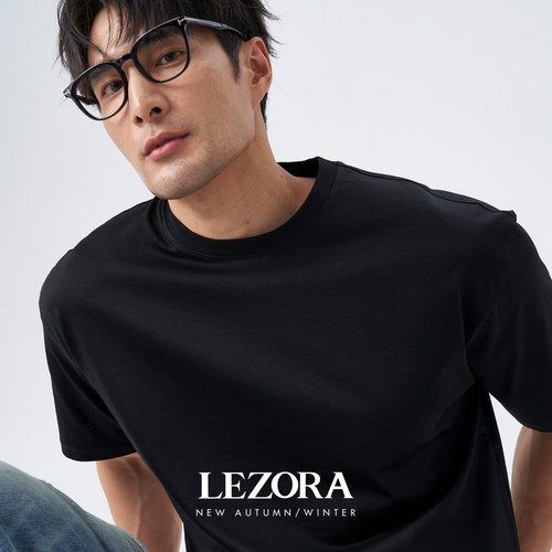 LEZORA美国海岛棉鼎奢短袖T恤