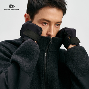 GRAY 380g蓬松MAX泰迪羊毛秋冬羊毛夹克男 SUMMIT超暖超细美利奴