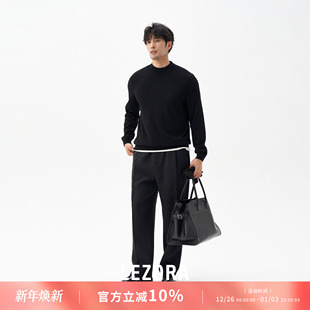 针织衫 德国南毛可机洗羊毛龙骨半高领修身 男 内搭三剑客 LEZORA