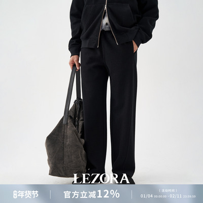 LEZORA蓬松锁温秋冬弯刀羊毛裤