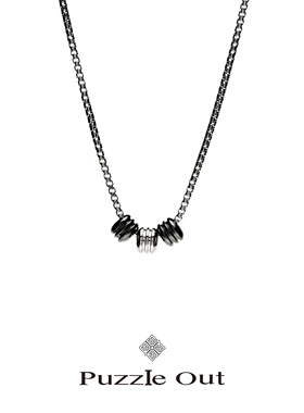 PUZZLE OUT 意大利ITALY进口环纹转运珠 纯银Box Chain箱纹项链