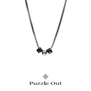 PUZZLE 意大利ITALY进口环纹转运珠 纯银Box Chain箱纹项链 OUT