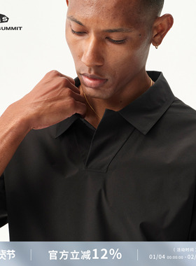 GRAY SUMMIT 进口SOLOTEX 商鸟DROMOS夏防泼水全压胶短袖polo衫男